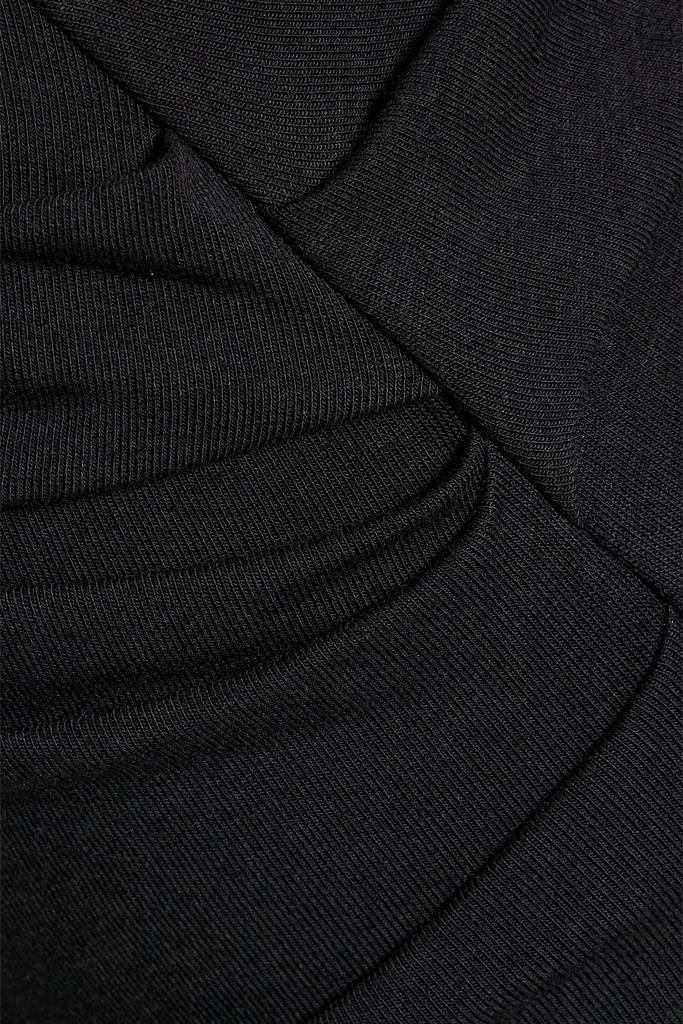 Helmut Lang Ruched stretch cotton and modal-blend jersey mini skirt 4