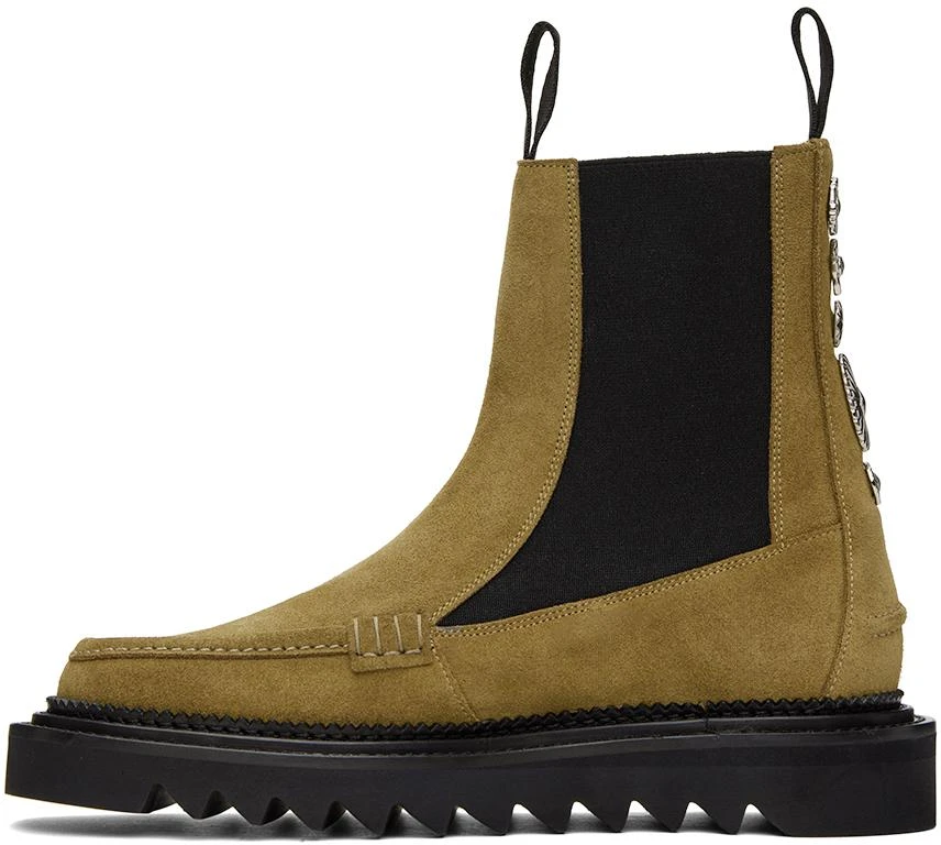 Toga Virilis Khaki Suede Chelsea Boots 3
