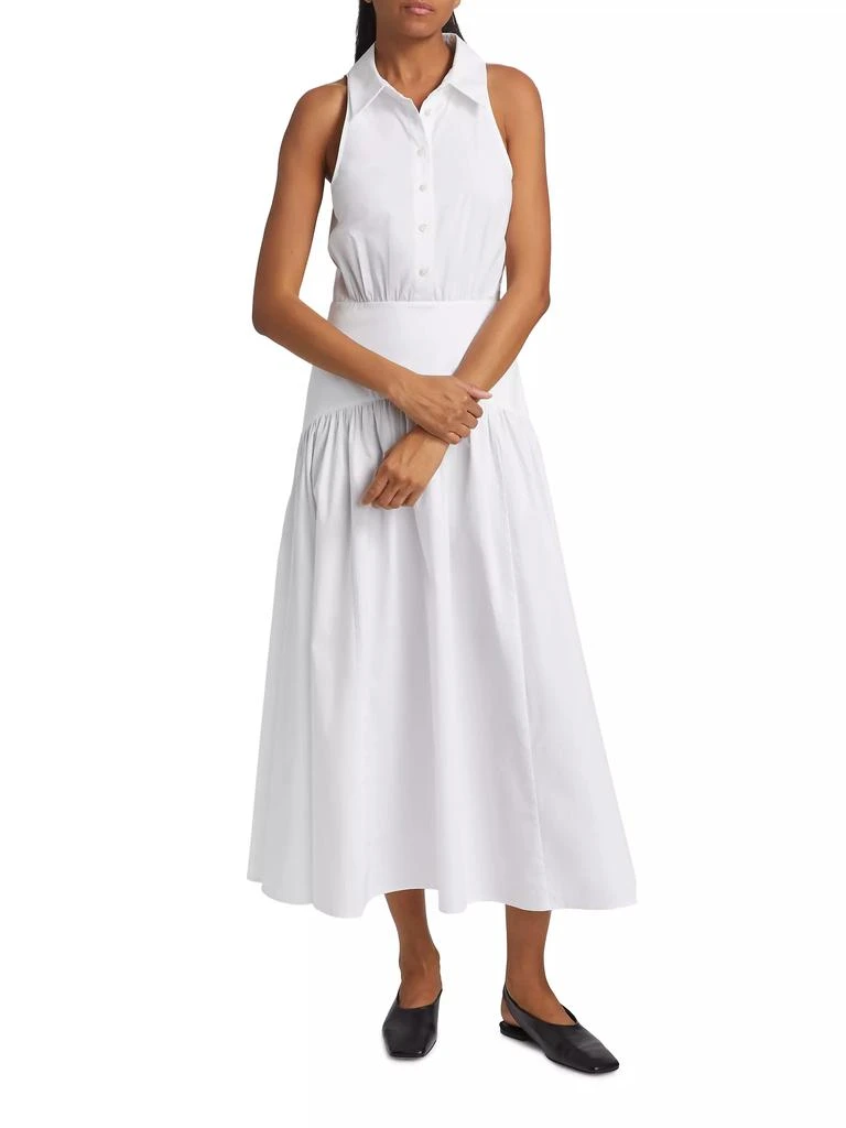 Staud Romy Stretch Poplin Fit & Flare Shirtdress 2