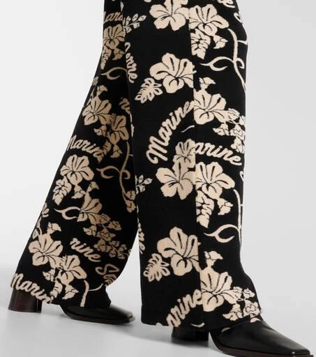 MARINE SERRE Floral jacquard sweatpants 5