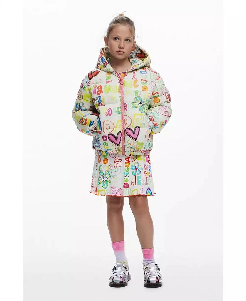 Desigual Girls Girls
s Quilted jacket lettering 2