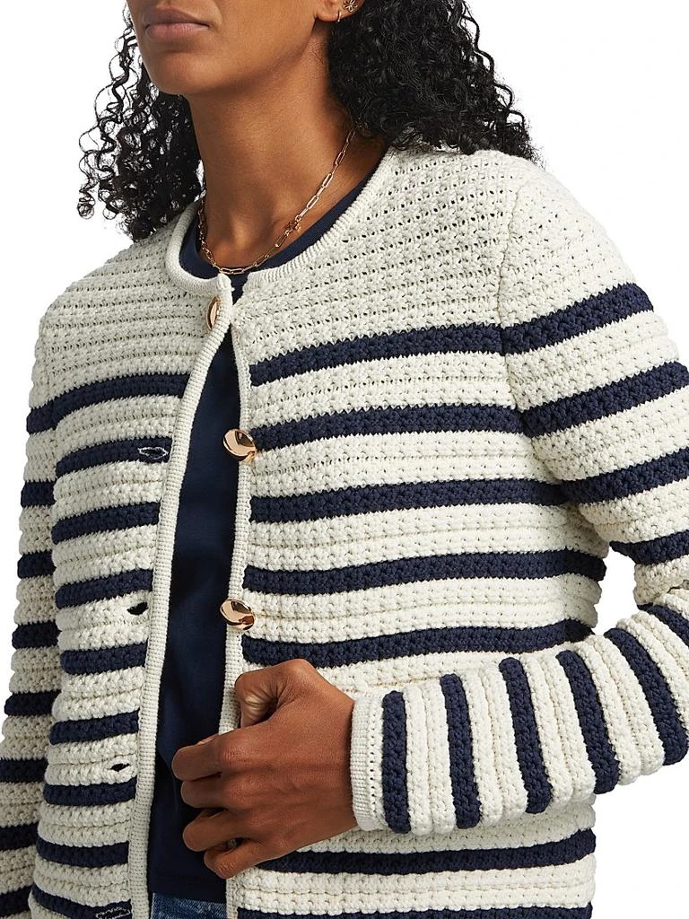 Paige Oberon Striped Cotton Cardigan 6