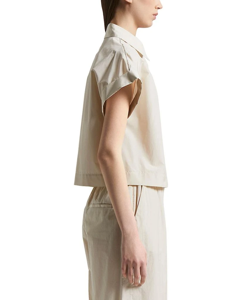 Peserico Short Sleeve Hidden Placket Blouse 4