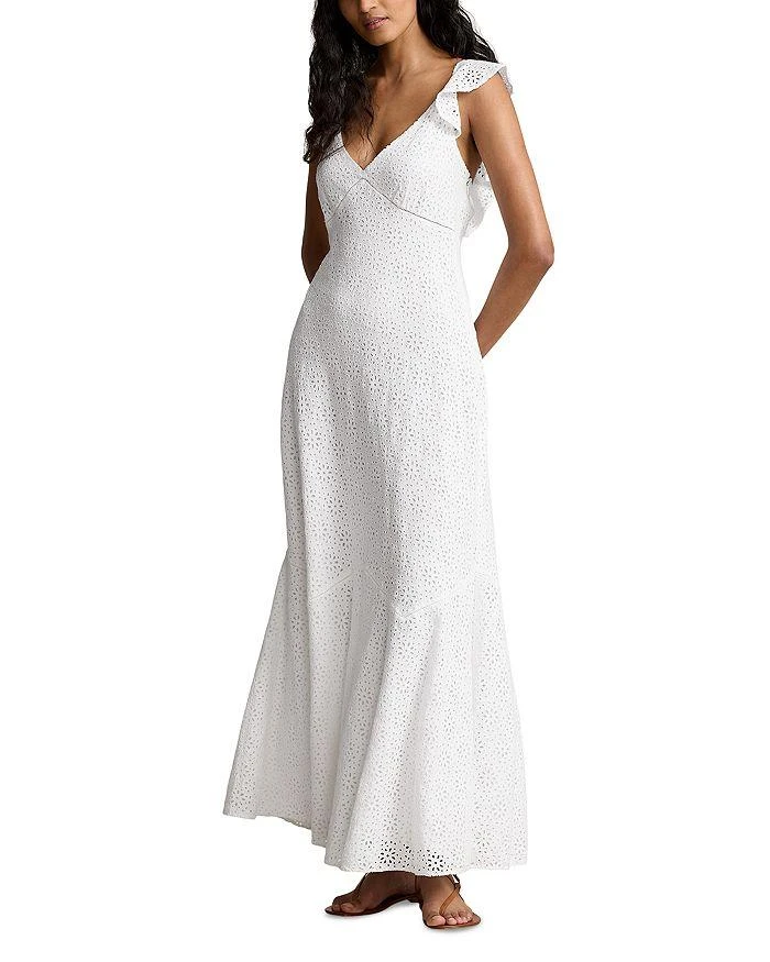 Ralph Lauren Lauren Ralph Lauren Linen Eyelet Maxi Dress 1