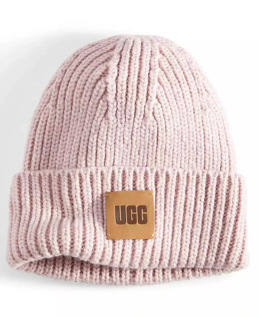 UGG Women's Chunky Rib-Knit Logo-Patch Beanie 1