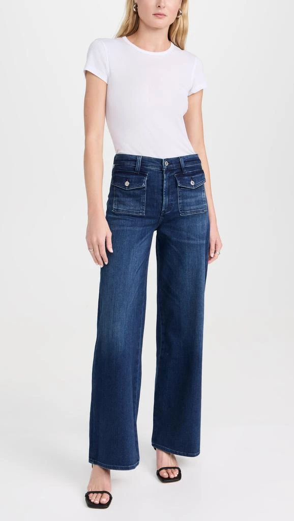 Citizens of Humanity Raven Patch Pocket Wide Leg Jeans 4