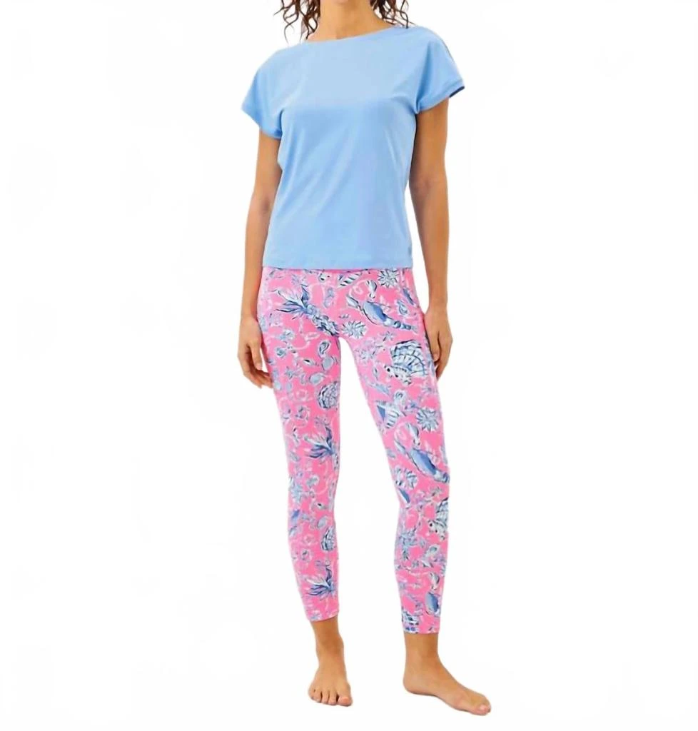 Lilly Pulitzer Weekender High Rise Midi Legging In Pink