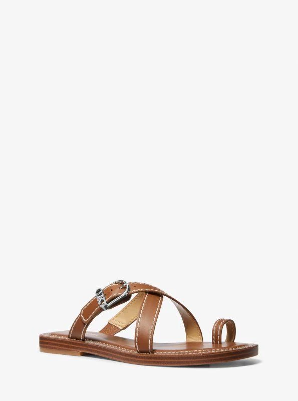 Michael Kors Ashton Leather Flat Sandal 1