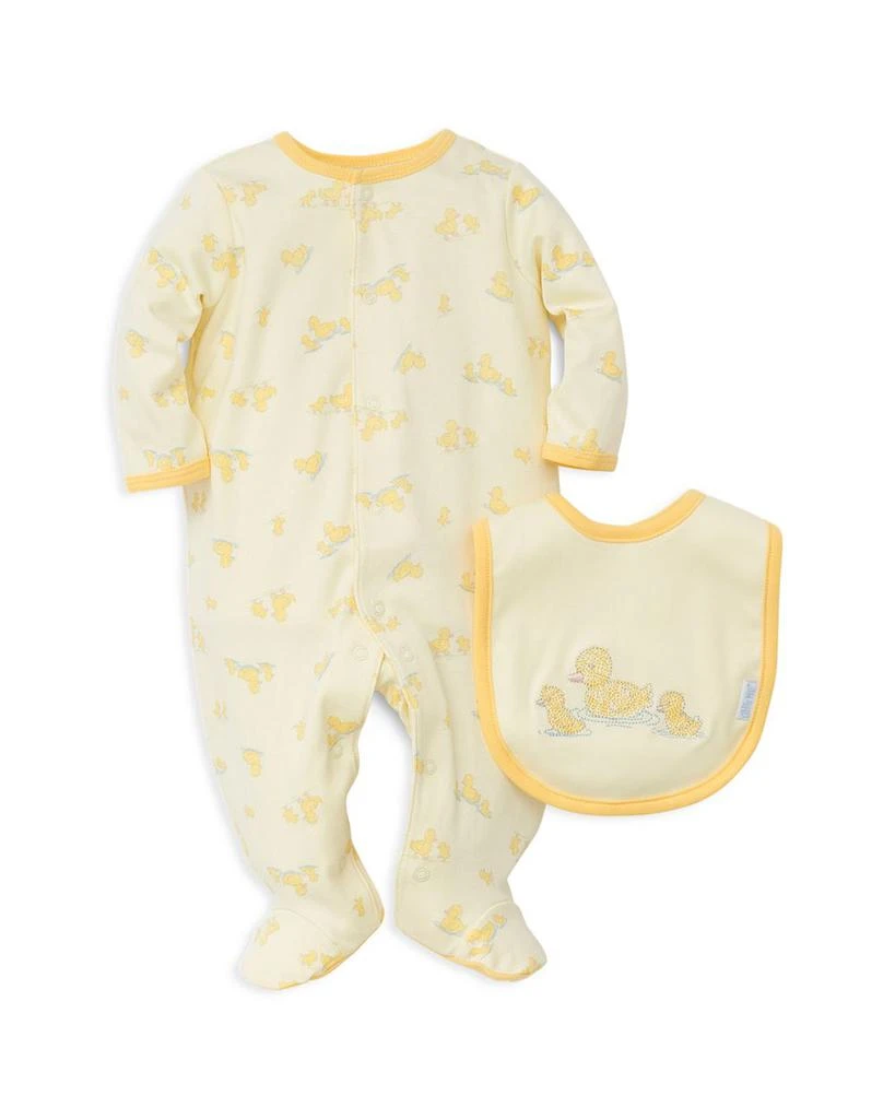 Little Me Unisex Little Ducks Footie & Bib Set - Baby 1