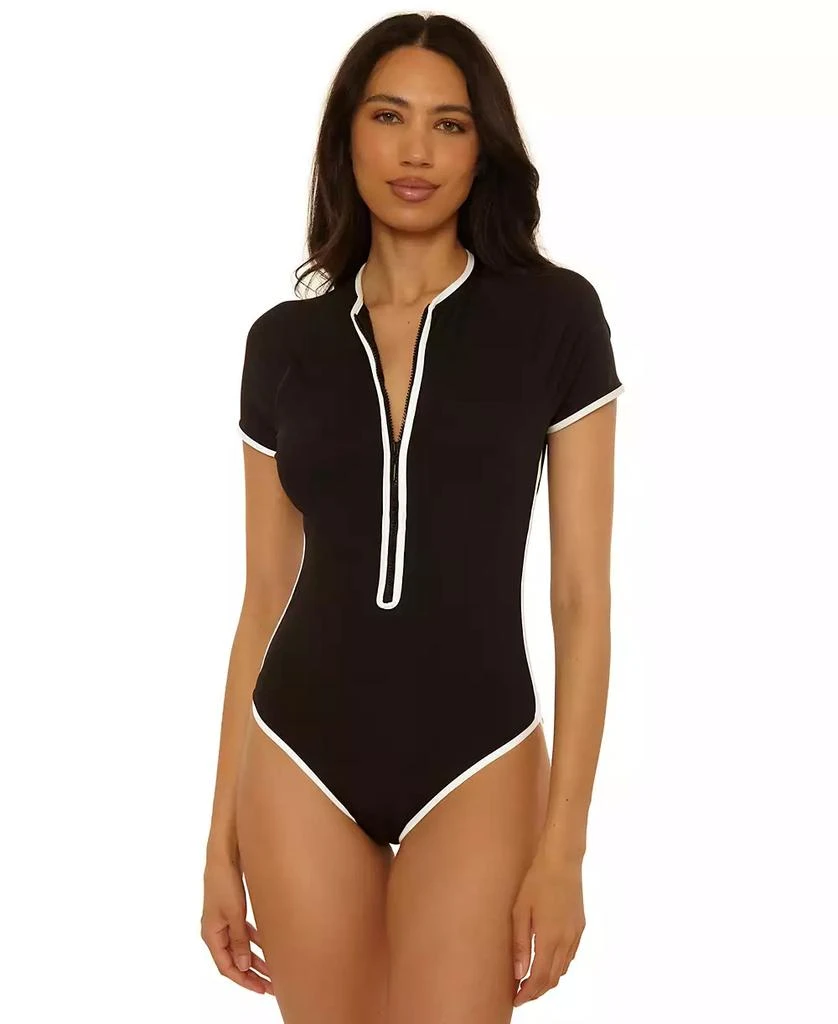 Trina Turk Women's Triumph Short-Sleeve One-Piece Swimsuit 1