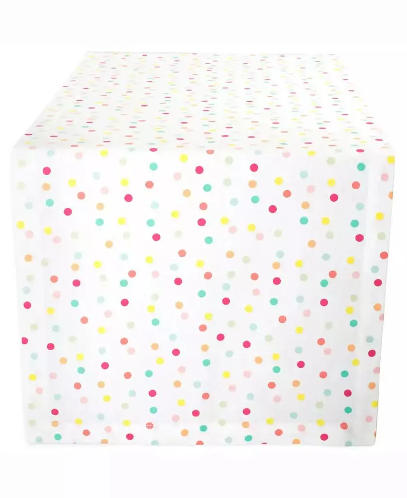 Design Imports Multi Polka Dots Print Table Runner 14" X 72"