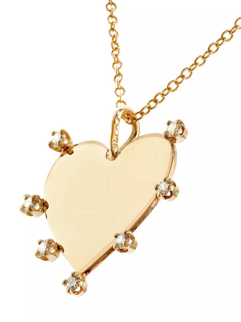 Zoë Chicco Prong Diamonds 14K Yellow Gold & 0.14 TCW Diamond Medium Heart Pendant Necklace 4