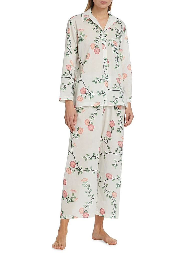 Pour Les Femmes Floral Cotton Pajama Set 3