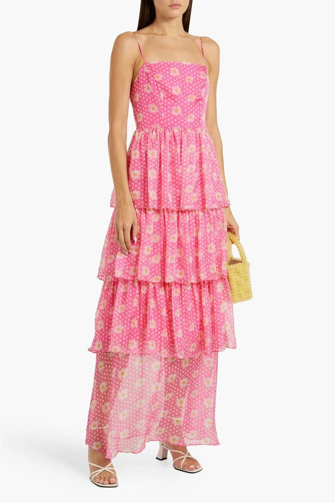HVN Rebekah tiered printed silk-chiffon maxi dress 2