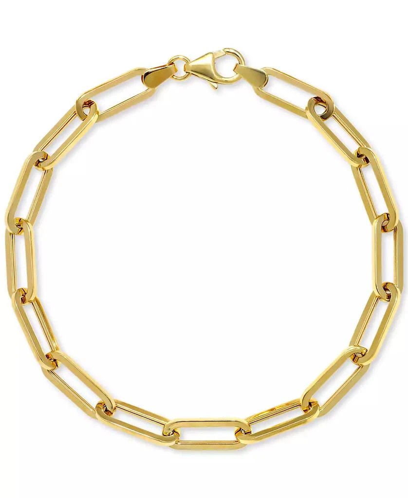 Italian Gold Paperclip Link Bracelet in 14k Gold