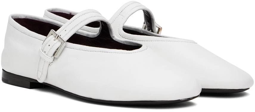 The Row White Boheme MJ Ballerina Flats 4