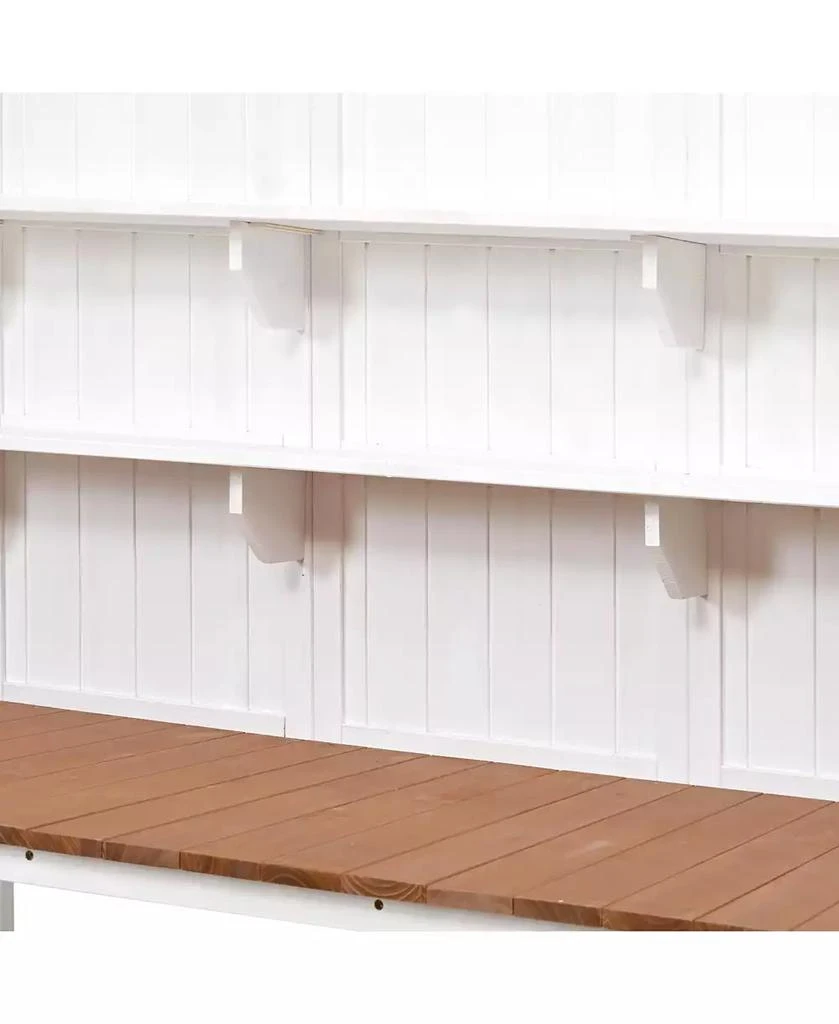 Streamdale Furniture Fir Wood Potting Bench with Hutch 4