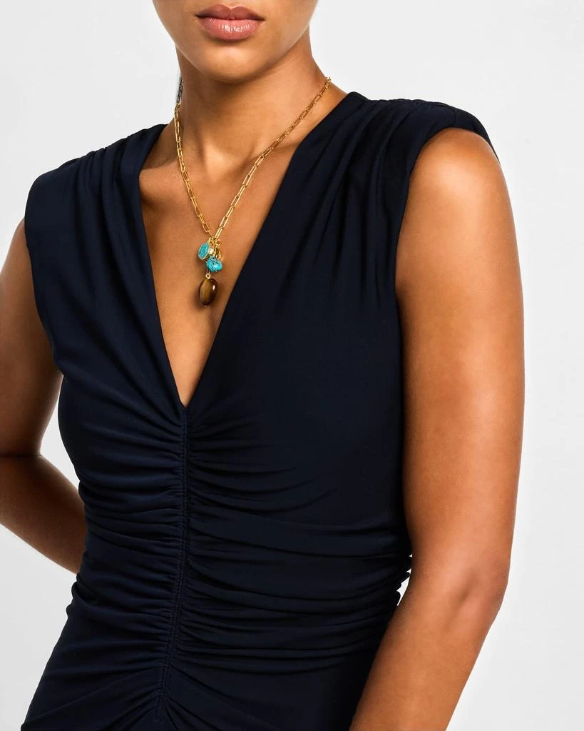 NEST Jewelry Tiger's Eye and Turquoise Heart Charm Necklace 5