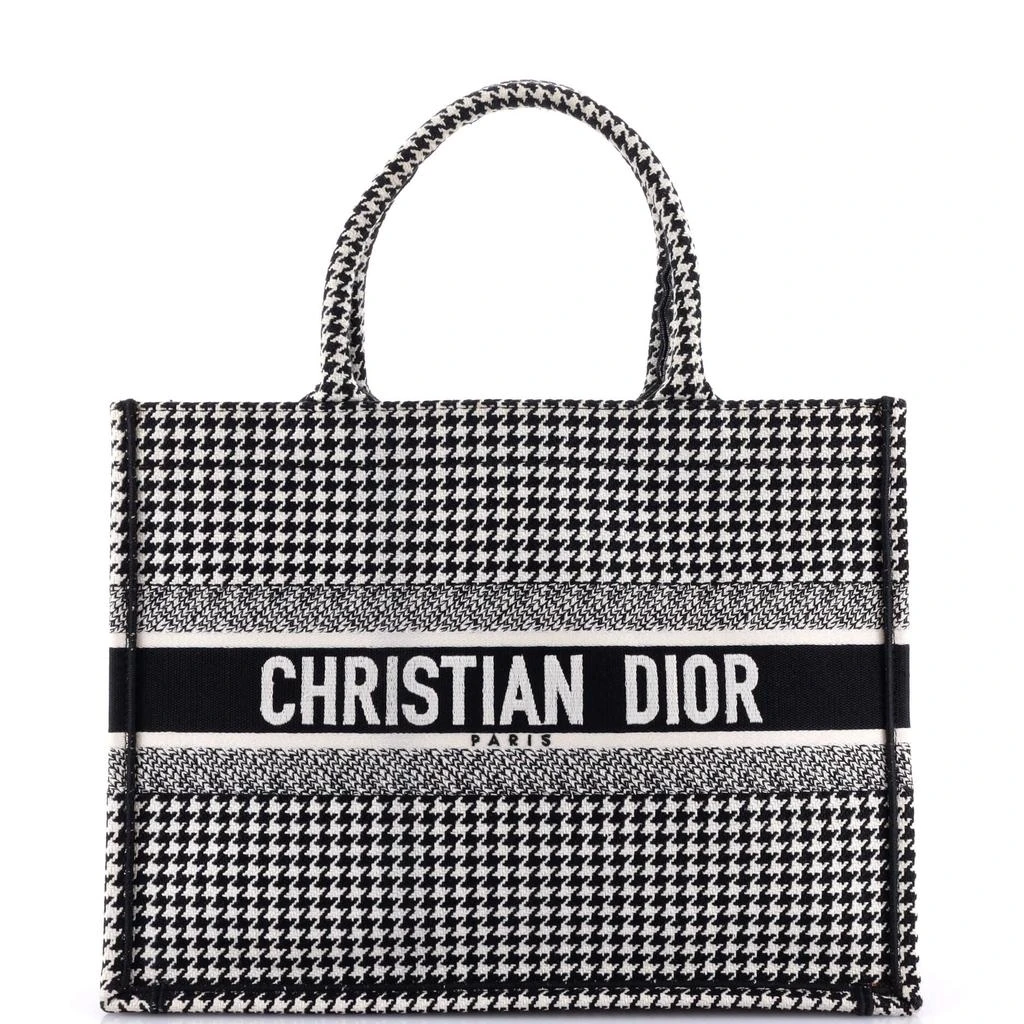 Dior Book Tote Houndstooth Canvas Medium 1