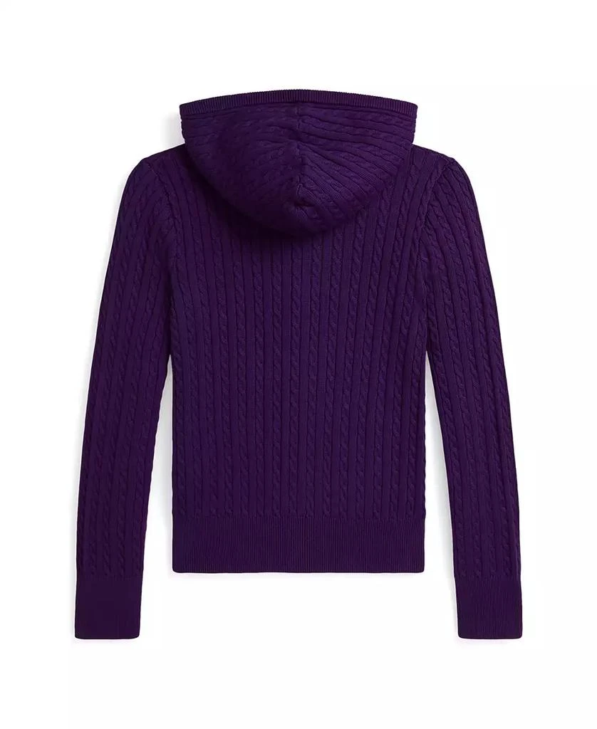 Ralph Lauren Big Girls Mini-Cable Full-Zip Hoodie 3