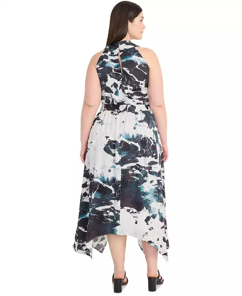 Maggy London Plus Size Printed Asymmetrical Midi Dress 2