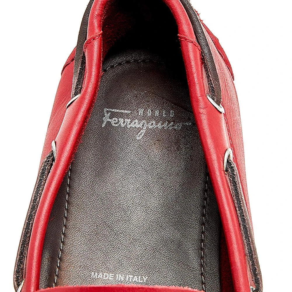 Salvatore Ferragamo Salvatore Ferragamo Red Leather Slip On Loafers Size 46 7