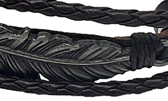 Adornia Men's Leather Multistrand Slider Bracelet 3