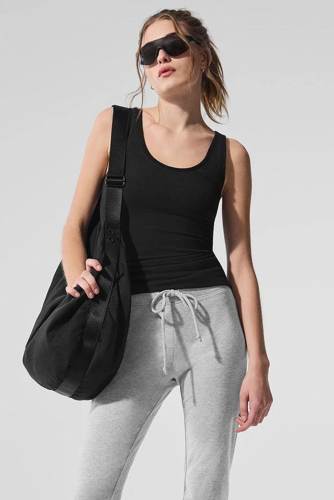 Alo Ribbed Mesh Secret Tank - Black 4