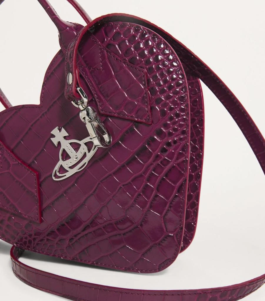 Vivienne Westwood Leather Croc-Embossed Josephine Heart Bag 6