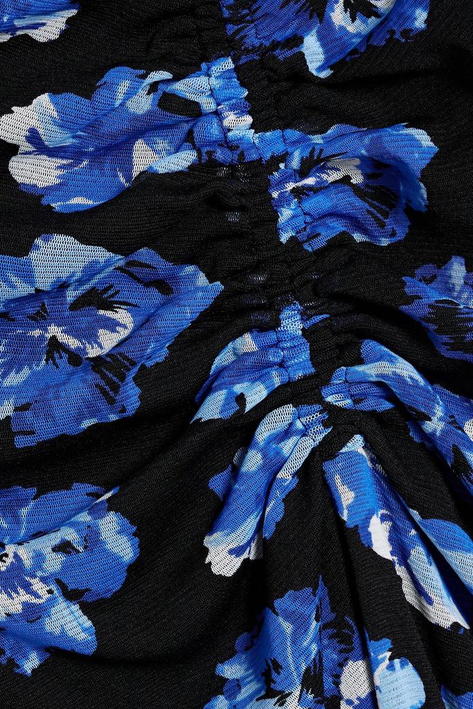 Diane von Furstenberg One-shoulder floral-print stretch mesh