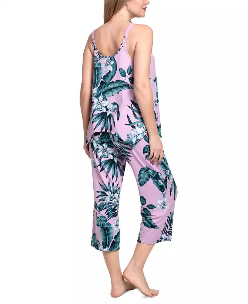Linea Donatella Women's Rhadna Cropped Pant Pajama Set 2