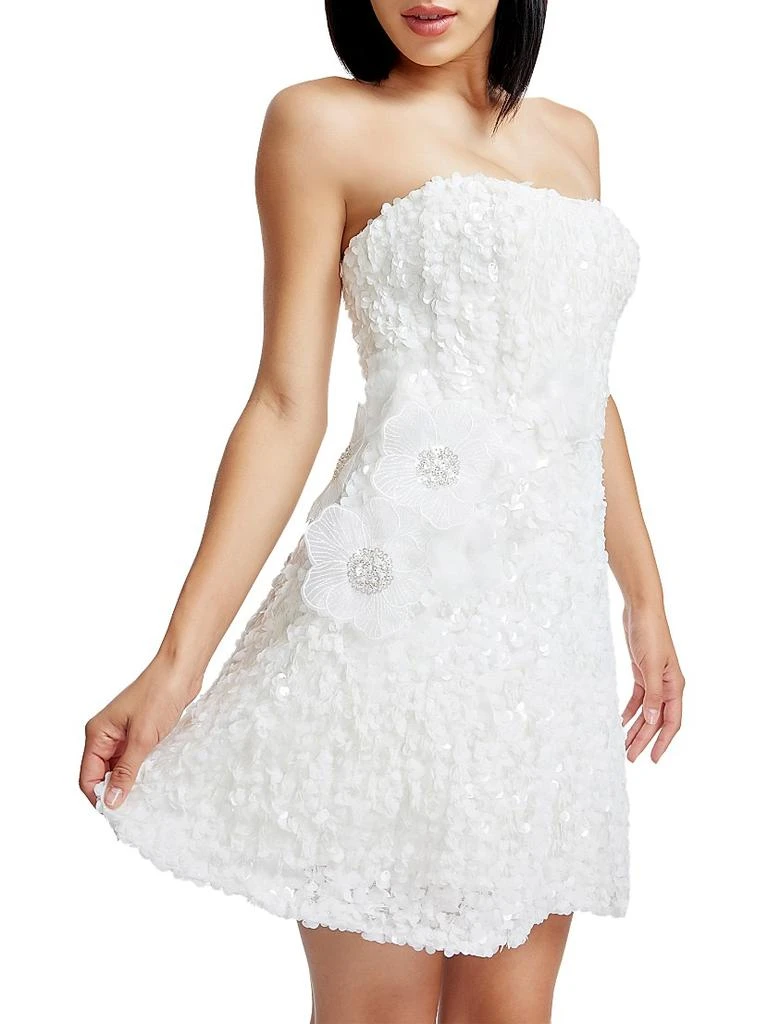 Dress The Population Sasha Embellished Strapless Fit & Flare Minidress 6