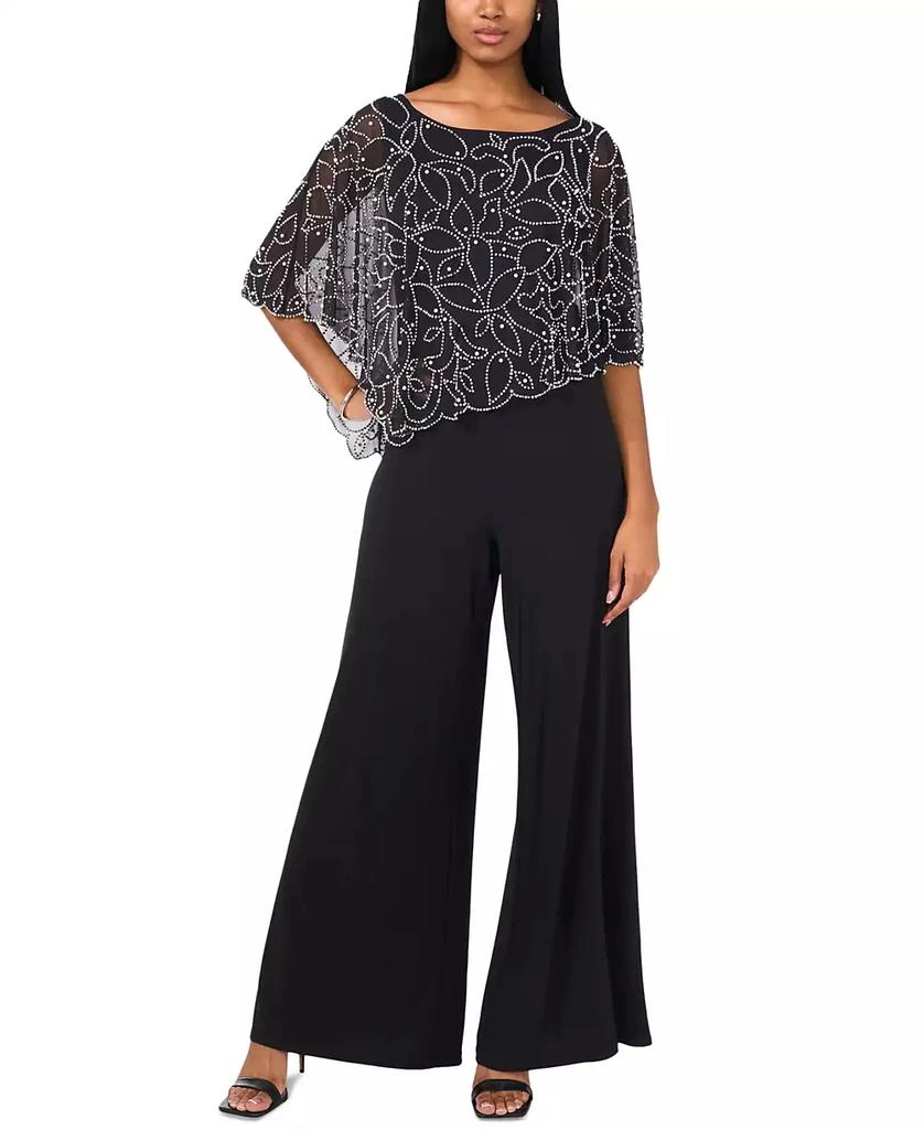 MSK Women's Embellished Overlay Wide-Leg Jumpsuit 1