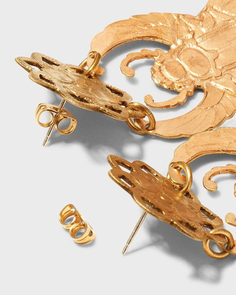 We Dream in Colour Thebes Matte Brass Earrings 4