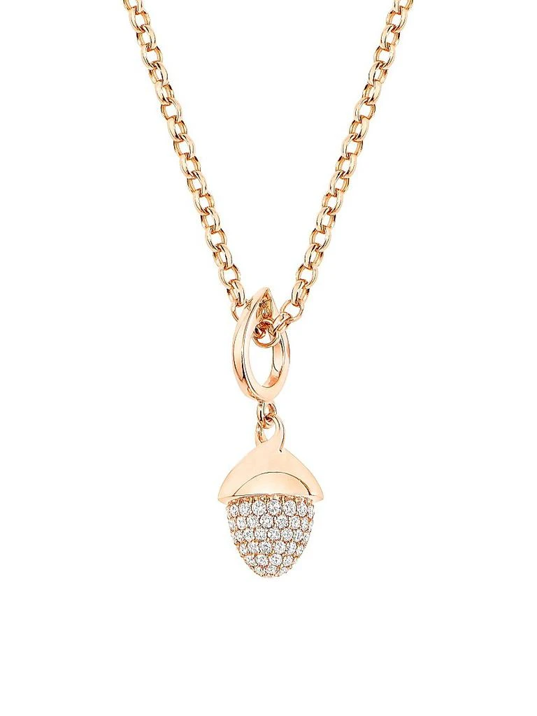 Tamara Comolli Mikado Flamenco 18K Rose Gold & Diamond Pavé Acorn Pendant 1