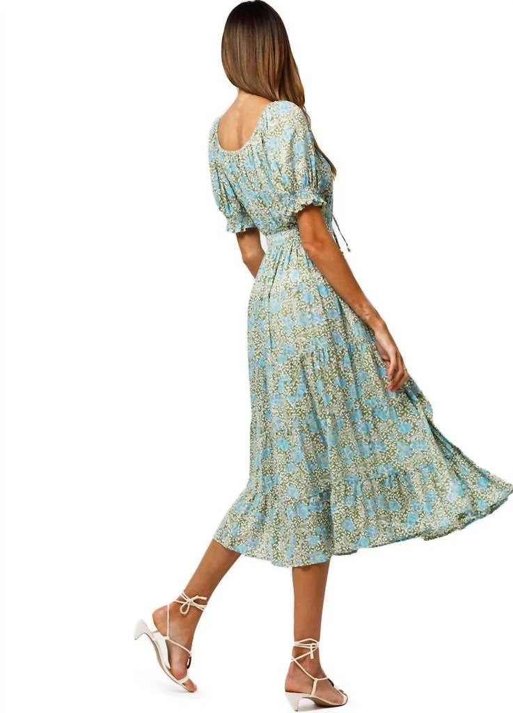 Beachgold Marion Midi Dress In Blue Multi 2