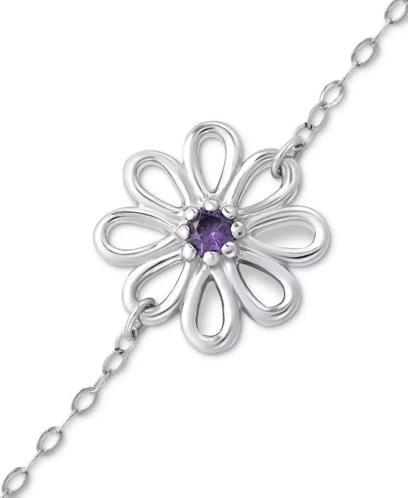 Giani Bernini Cubic Zirconia Ankle Bracelet in Sterling Silver (Also in Lab-Created Pink Sapphire), Created for Macy's 3