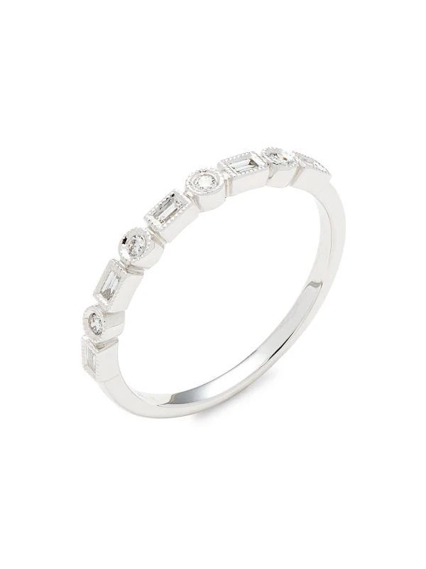 Saks Fifth Avenue 14K White Gold & 0.14 TCW Diamond Ring 1