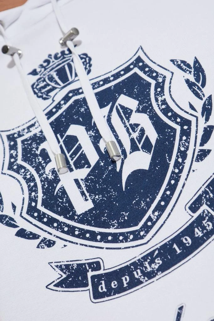 Balmain Balmain College Emblem Printed Drawstring Hoodie 4