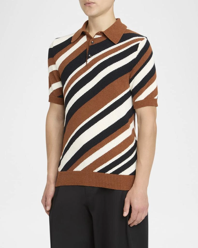 Dolce 
Gabbana Men
s Diagonal Striped Knit Polo Shirt 4