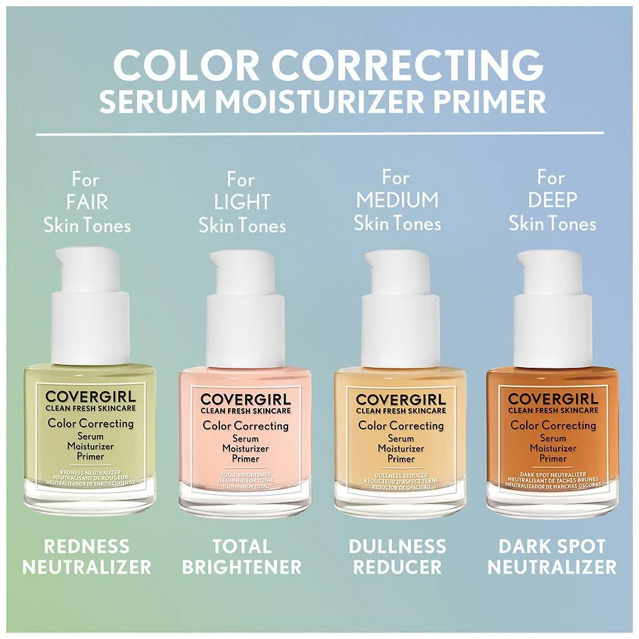 CoverGirl Clean Fresh Skincare Color Correcting Serum Moisturizer Primer 10