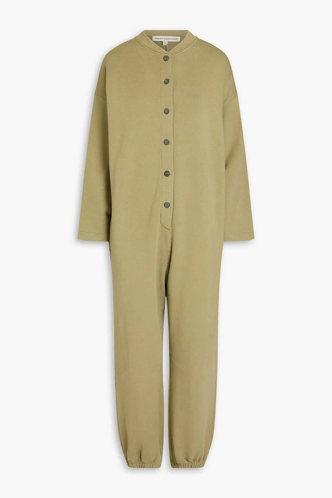 Mara Hoffman Sabina cropped French cotton-blend terry jumpsuit 1