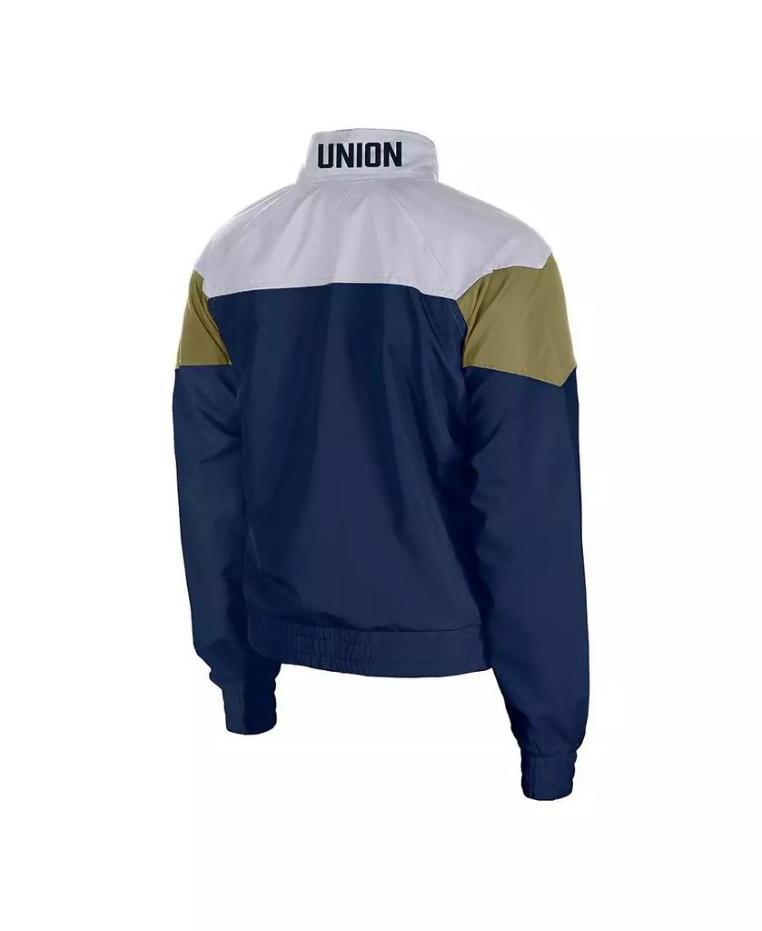 5th & Ocean Women's Navy Philadelphia Union Leisure Cropped Full-Zip Windbreaker Jacket