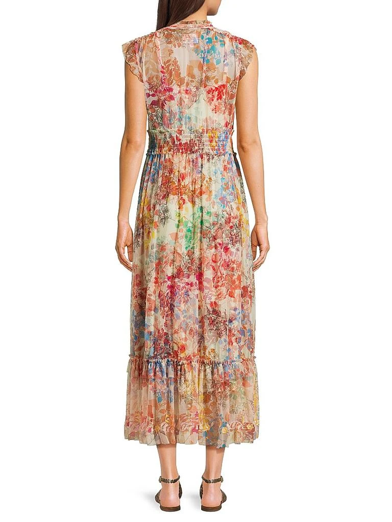 Johnny Was Mazzy Embroidered Mesh Dress 5