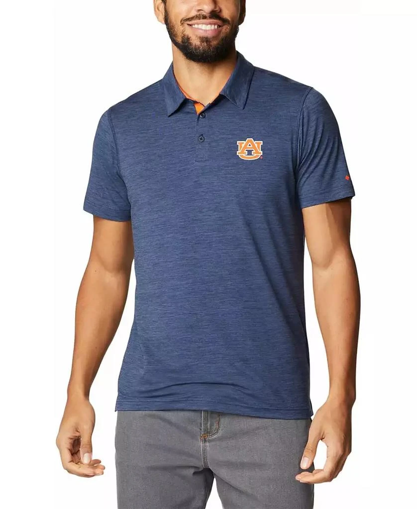 Columbia Men's Navy Auburn Tigers Tech Trail Omni-Shade Polo Shirt 8