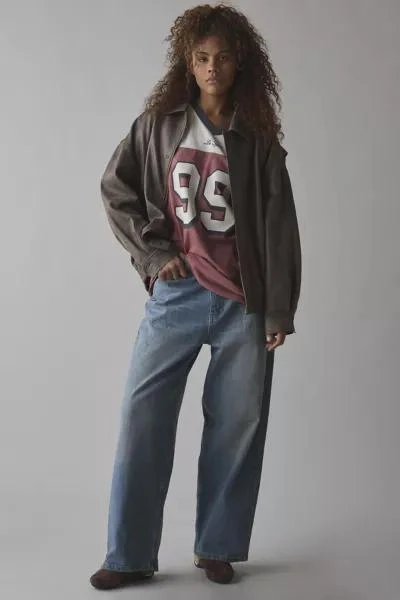 Urban Outfitters 99 Varsity Graphic Oversized V-Neck Jersey Tee 2