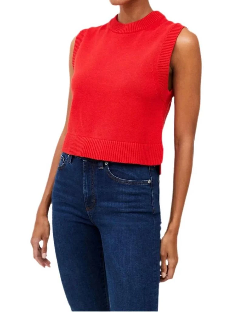 French Connection Mozart Sleeveless Vest In Mars Red 1