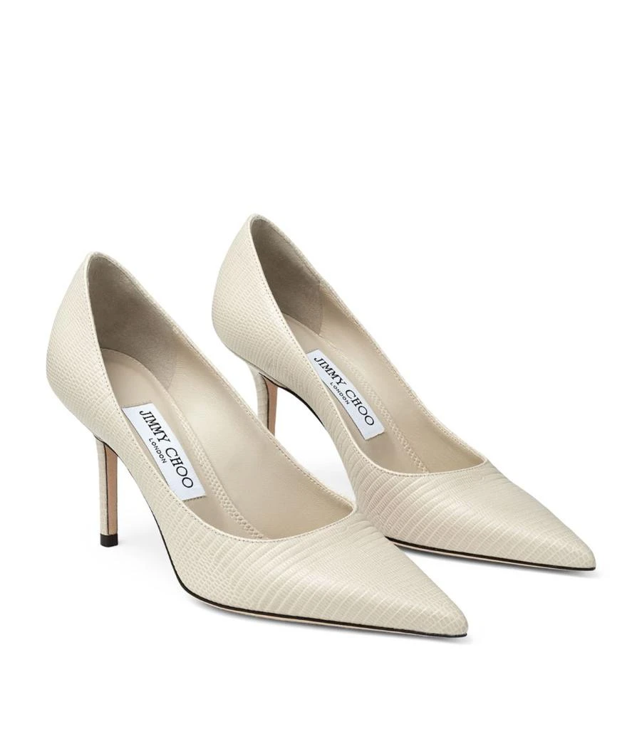 Jimmy Choo Love 85 Leather Lizard Print Heeled Courts 5