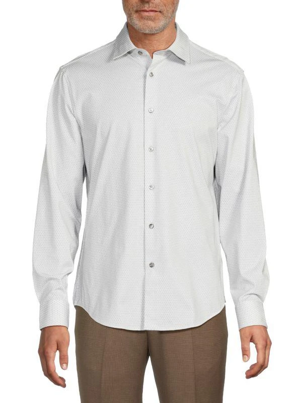 BUGATCHI Print Long Sleeve Shirt 1