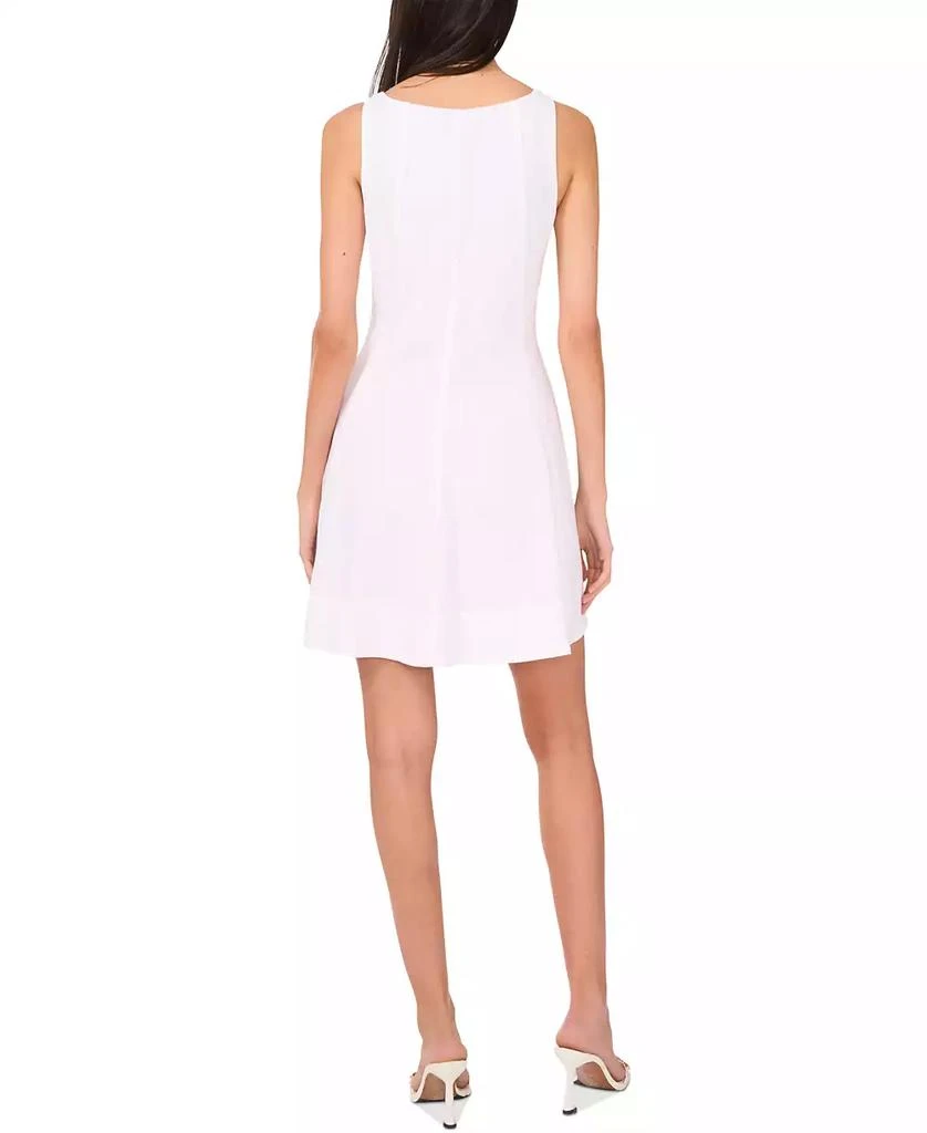 1. State Women's Scoop-Neck Full-Circle Linen-Blend Mini Dress 4